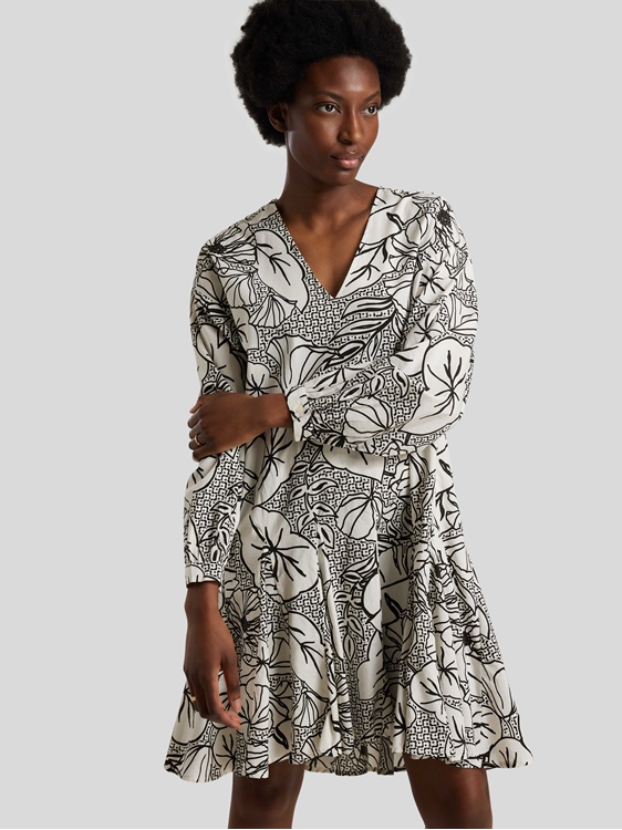 Kleid mit floralem print Outlet